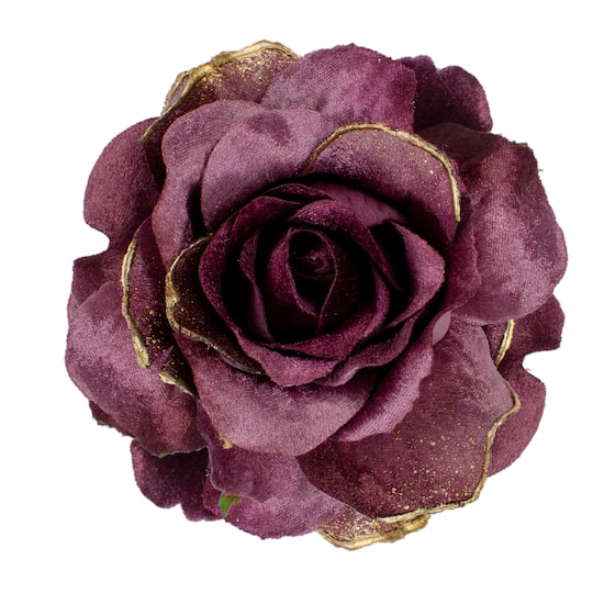 3&#x22; Pink Velvet Rose Clip-On Ornament
